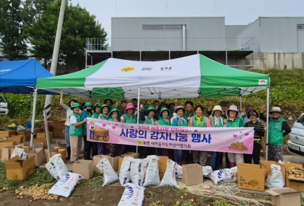 천안시 동면 새마을지도자남녀협의회, 이웃사랑 감자나눔 실천